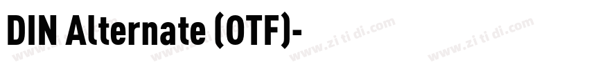 DIN Alternate (OTF)字体转换